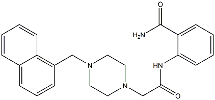 2-[[2-[4-(naphthalen-1-ylmethyl)piperazin-1-yl]acetyl]amino]benzamide Struktur