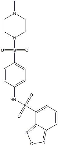 N-[4-(4-methylpiperazin-1-yl)sulfonylphenyl]-2,1,3-benzoxadiazole-4-sulfonamide Struktur