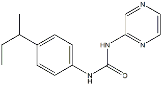 1-(4-butan-2-ylphenyl)-3-pyrazin-2-ylurea Struktur