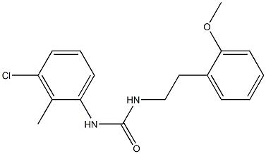 1-(3-chloro-2-methylphenyl)-3-[2-(2-methoxyphenyl)ethyl]urea Struktur