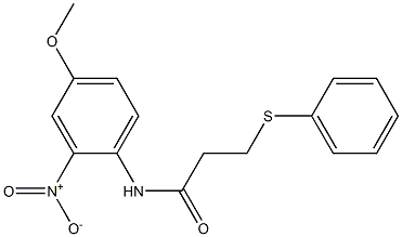 N-(4-methoxy-2-nitrophenyl)-3-phenylsulfanylpropanamide Struktur