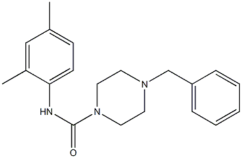 4-benzyl-N-(2,4-dimethylphenyl)piperazine-1-carboxamide Struktur