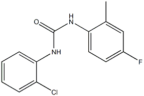 1-(2-chlorophenyl)-3-(4-fluoro-2-methylphenyl)urea Struktur