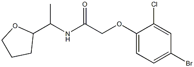 2-(4-bromo-2-chlorophenoxy)-N-[1-(oxolan-2-yl)ethyl]acetamide Struktur