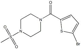 (5-bromothiophen-2-yl)-(4-methylsulfonylpiperazin-1-yl)methanone Struktur