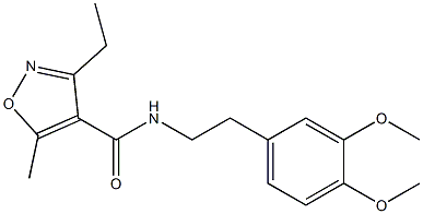 N-[2-(3,4-dimethoxyphenyl)ethyl]-3-ethyl-5-methyl-1,2-oxazole-4-carboxamide Struktur