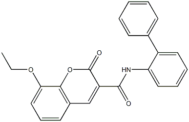 8-ethoxy-2-oxo-N-(2-phenylphenyl)chromene-3-carboxamide Struktur