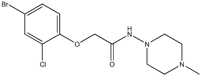 2-(4-bromo-2-chlorophenoxy)-N-(4-methylpiperazin-1-yl)acetamide Struktur