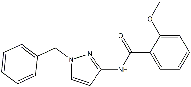 N-(1-benzylpyrazol-3-yl)-2-methoxybenzamide Struktur