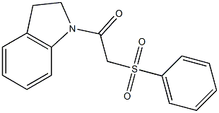 2-(benzenesulfonyl)-1-(2,3-dihydroindol-1-yl)ethanone Struktur