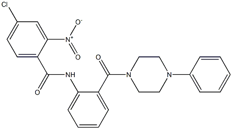 4-chloro-2-nitro-N-[2-(4-phenylpiperazine-1-carbonyl)phenyl]benzamide Struktur