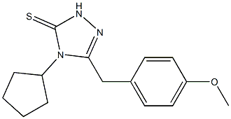 4-cyclopentyl-3-[(4-methoxyphenyl)methyl]-1H-1,2,4-triazole-5-thione Struktur