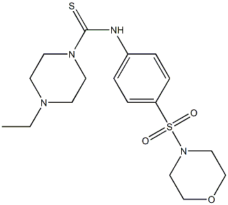 4-ethyl-N-(4-morpholin-4-ylsulfonylphenyl)piperazine-1-carbothioamide Struktur