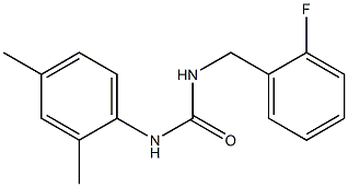 1-(2,4-dimethylphenyl)-3-[(2-fluorophenyl)methyl]urea Struktur