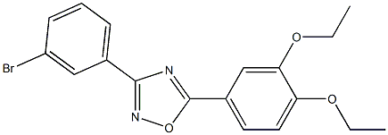 3-(3-bromophenyl)-5-(3,4-diethoxyphenyl)-1,2,4-oxadiazole Struktur