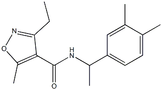 N-[1-(3,4-dimethylphenyl)ethyl]-3-ethyl-5-methyl-1,2-oxazole-4-carboxamide Struktur