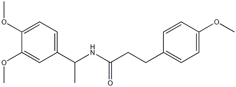 N-[1-(3,4-dimethoxyphenyl)ethyl]-3-(4-methoxyphenyl)propanamide Struktur