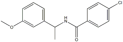 4-chloro-N-[1-(3-methoxyphenyl)ethyl]benzamide Struktur