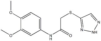 N-(3,4-dimethoxyphenyl)-2-(2H-triazol-4-ylsulfanyl)acetamide Struktur