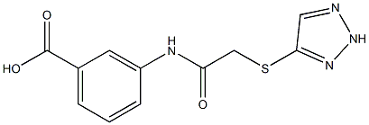 3-[[2-(2H-triazol-4-ylsulfanyl)acetyl]amino]benzoic acid Struktur