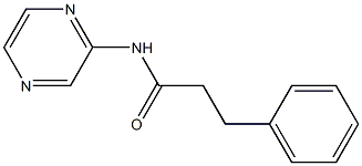 3-phenyl-N-pyrazin-2-ylpropanamide Struktur