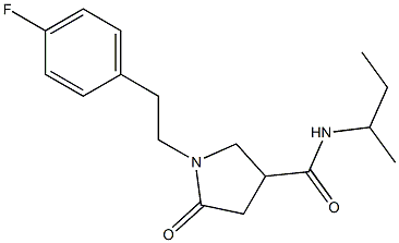 N-butan-2-yl-1-[2-(4-fluorophenyl)ethyl]-5-oxopyrrolidine-3-carboxamide Struktur