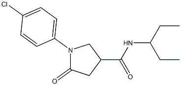 1-(4-chlorophenyl)-5-oxo-N-pentan-3-ylpyrrolidine-3-carboxamide Struktur