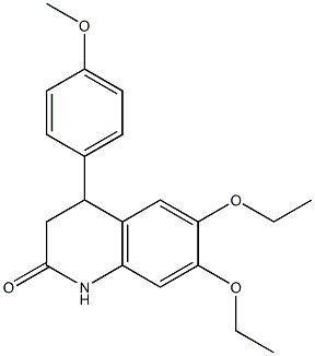 6,7-diethoxy-4-(4-methoxyphenyl)-3,4-dihydro-1H-quinolin-2-one Struktur