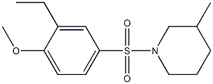 1-(3-ethyl-4-methoxyphenyl)sulfonyl-3-methylpiperidine Struktur