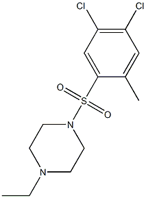 1-(4,5-dichloro-2-methylphenyl)sulfonyl-4-ethylpiperazine Struktur