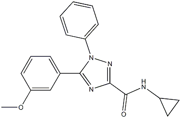 N-cyclopropyl-5-(3-methoxyphenyl)-1-phenyl-1,2,4-triazole-3-carboxamide Struktur