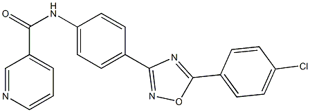 N-[4-[5-(4-chlorophenyl)-1,2,4-oxadiazol-3-yl]phenyl]pyridine-3-carboxamide Struktur