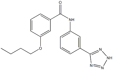 3-butoxy-N-[3-(2H-tetrazol-5-yl)phenyl]benzamide Struktur