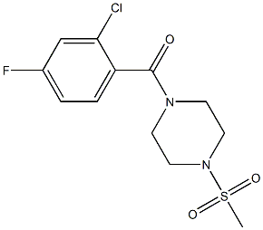 (2-chloro-4-fluorophenyl)-(4-methylsulfonylpiperazin-1-yl)methanone Struktur