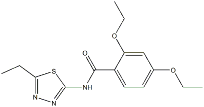 2,4-diethoxy-N-(5-ethyl-1,3,4-thiadiazol-2-yl)benzamide Struktur