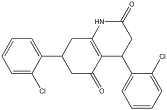 4,7-bis(2-chlorophenyl)-1,3,4,6,7,8-hexahydroquinoline-2,5-dione Struktur