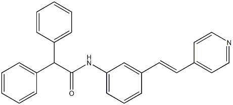 2,2-diphenyl-N-[3-[(E)-2-pyridin-4-ylethenyl]phenyl]acetamide Struktur