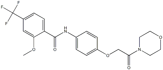 2-methoxy-N-[4-(2-morpholin-4-yl-2-oxoethoxy)phenyl]-4-(trifluoromethyl)benzamide Struktur