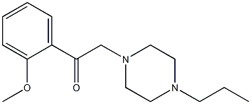 2-(2-methoxyphenyl)-1-(4-propylpiperazin-1-yl)ethanone Struktur