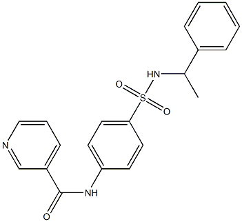 N-[4-(1-phenylethylsulfamoyl)phenyl]pyridine-3-carboxamide Struktur