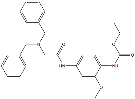 ethyl N-[4-[[2-(dibenzylamino)acetyl]amino]-2-methoxyphenyl]carbamate Struktur