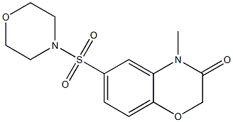 4-methyl-6-morpholin-4-ylsulfonyl-1,4-benzoxazin-3-one Struktur