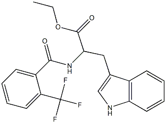 ethyl 3-(1H-indol-3-yl)-2-[[2-(trifluoromethyl)benzoyl]amino]propanoate Struktur