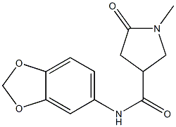 N-(1,3-benzodioxol-5-yl)-1-methyl-5-oxopyrrolidine-3-carboxamide Struktur