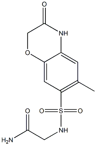 2-[(6-methyl-3-oxo-4H-1,4-benzoxazin-7-yl)sulfonylamino]acetamide Struktur