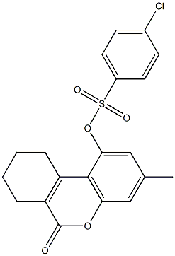 (3-methyl-6-oxo-7,8,9,10-tetrahydrobenzo[c]chromen-1-yl) 4-chlorobenzenesulfonate Struktur