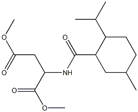 dimethyl 2-[(5-methyl-2-propan-2-ylcyclohexanecarbonyl)amino]butanedioate Struktur