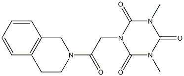 1-[2-(3,4-dihydro-1H-isoquinolin-2-yl)-2-oxoethyl]-3,5-dimethyl-1,3,5-triazinane-2,4,6-trione Struktur