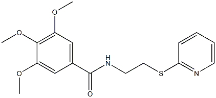 3,4,5-trimethoxy-N-(2-pyridin-2-ylsulfanylethyl)benzamide Struktur