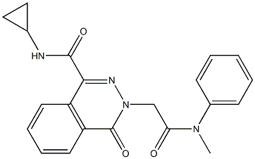 N-cyclopropyl-3-[2-(N-methylanilino)-2-oxoethyl]-4-oxophthalazine-1-carboxamide Struktur